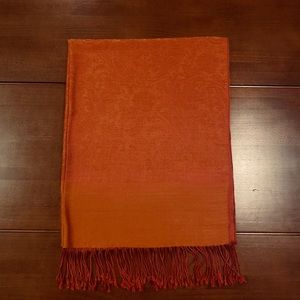 Beautiful Rayon Scarf Deep Pumpkin Never Worn